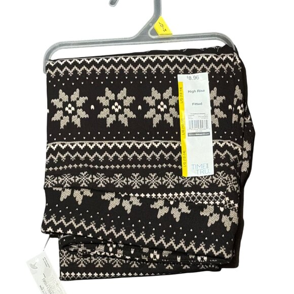 NWT Time & Tru Womens Large High-Rise Abstract Print Fitted Leggings Large 12-14 - Picture 1 of 3